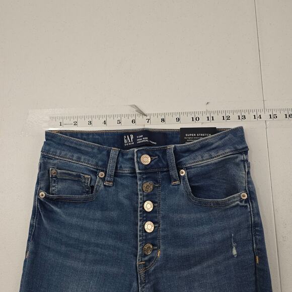 NWT Gap super stretch high rise universal jegging legging jeans 2/26r‎ blue 5717 - Picture 4 of 13